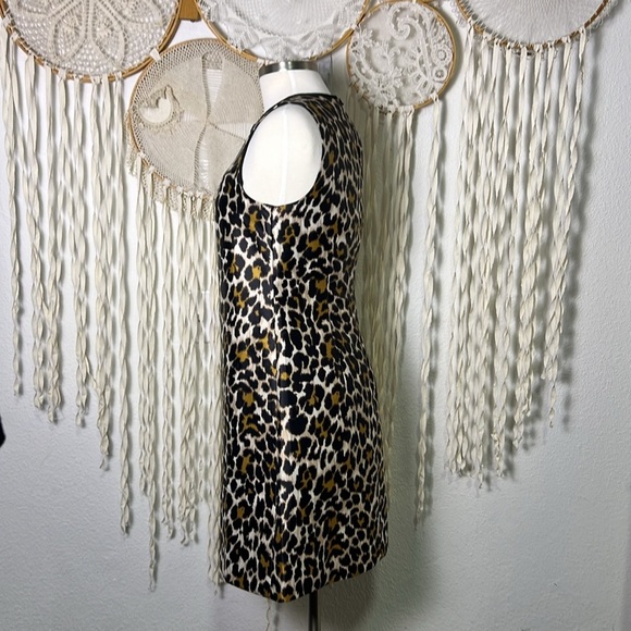 J. Crew NWT Leopard Print Sleeveless A-Line Shift Dress Size 2 - Picture 6 of 11